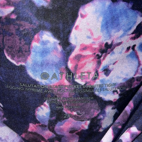 Athleta Salutation Stash Pocket II Printed Tight Size 2X - Picture 15 of 16